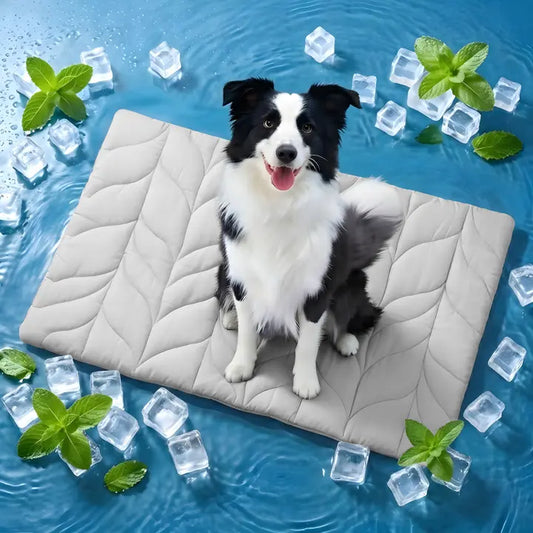 Vagascape Cooling Pet Mat, Eco-Friendly Cooling Pad for Large Dog, Summervibes Cooling Mats for Dog Bed ，Petloverspetand Cat House, Use in Crate, Tunk, Camping, Outdoors, Portable, Machine Washable, Durable, without Gel, Outdoorfun